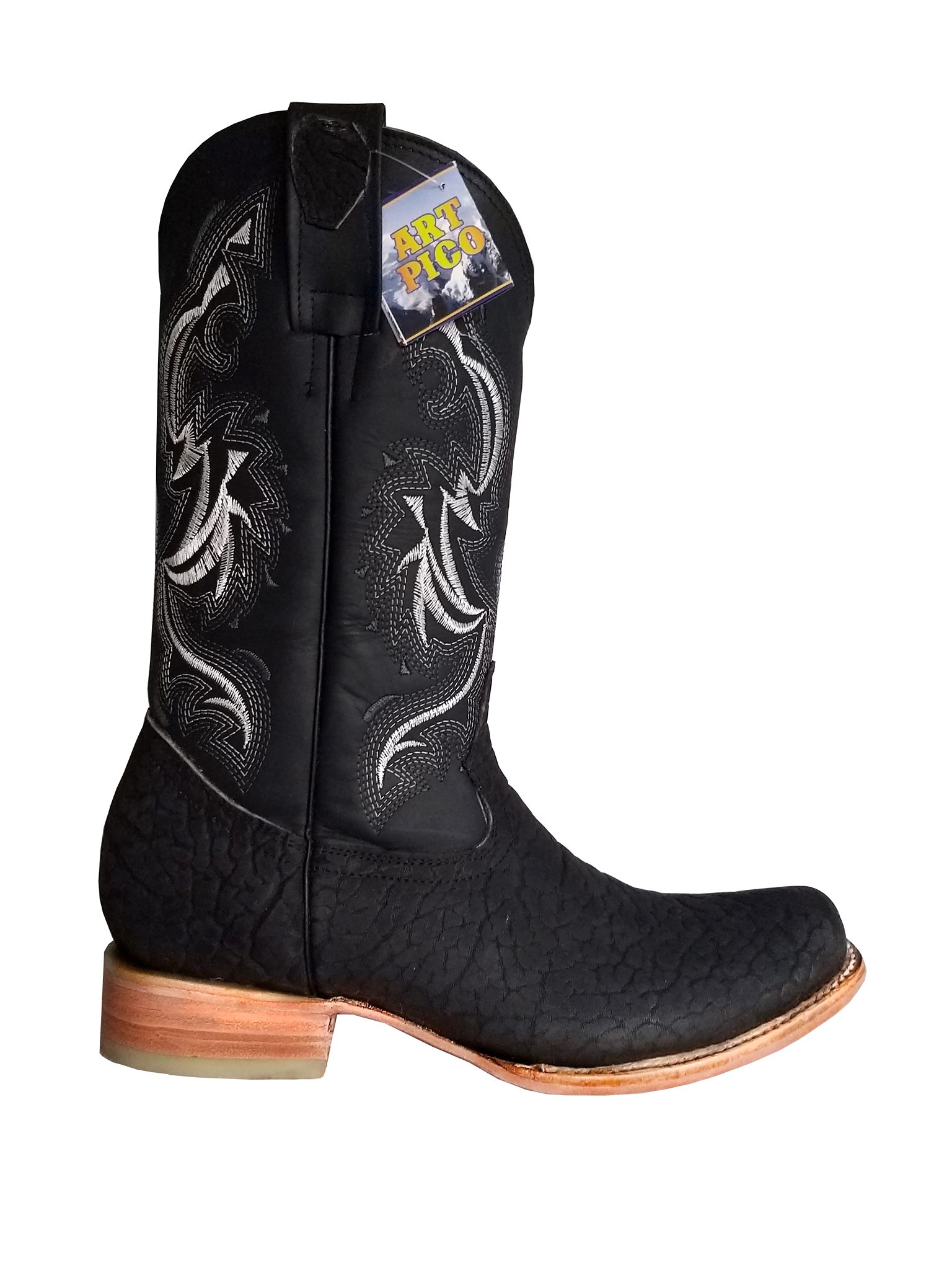 BOTA VAQUERA CUELLO DE TORO NEGRO