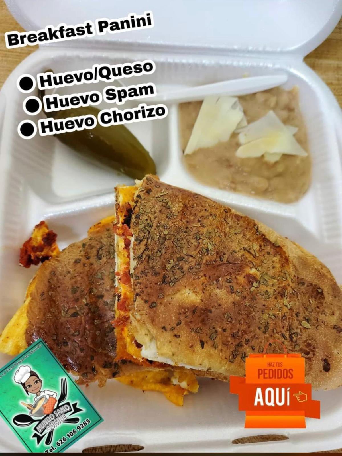 Panini de chilito morron y cebolla