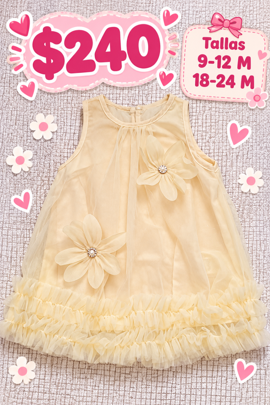 Vestido amarillo flores