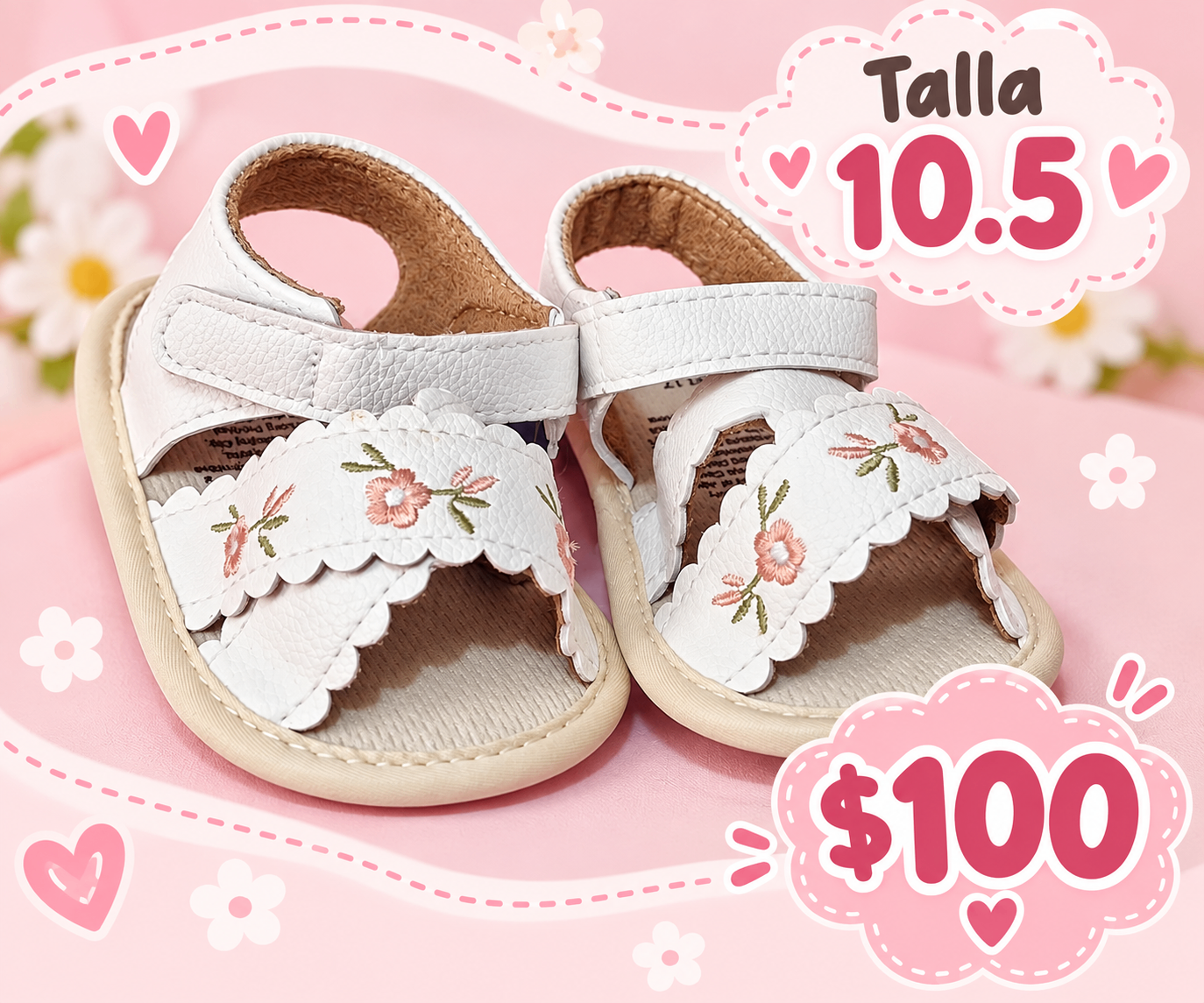 Sandalias flores 10.5