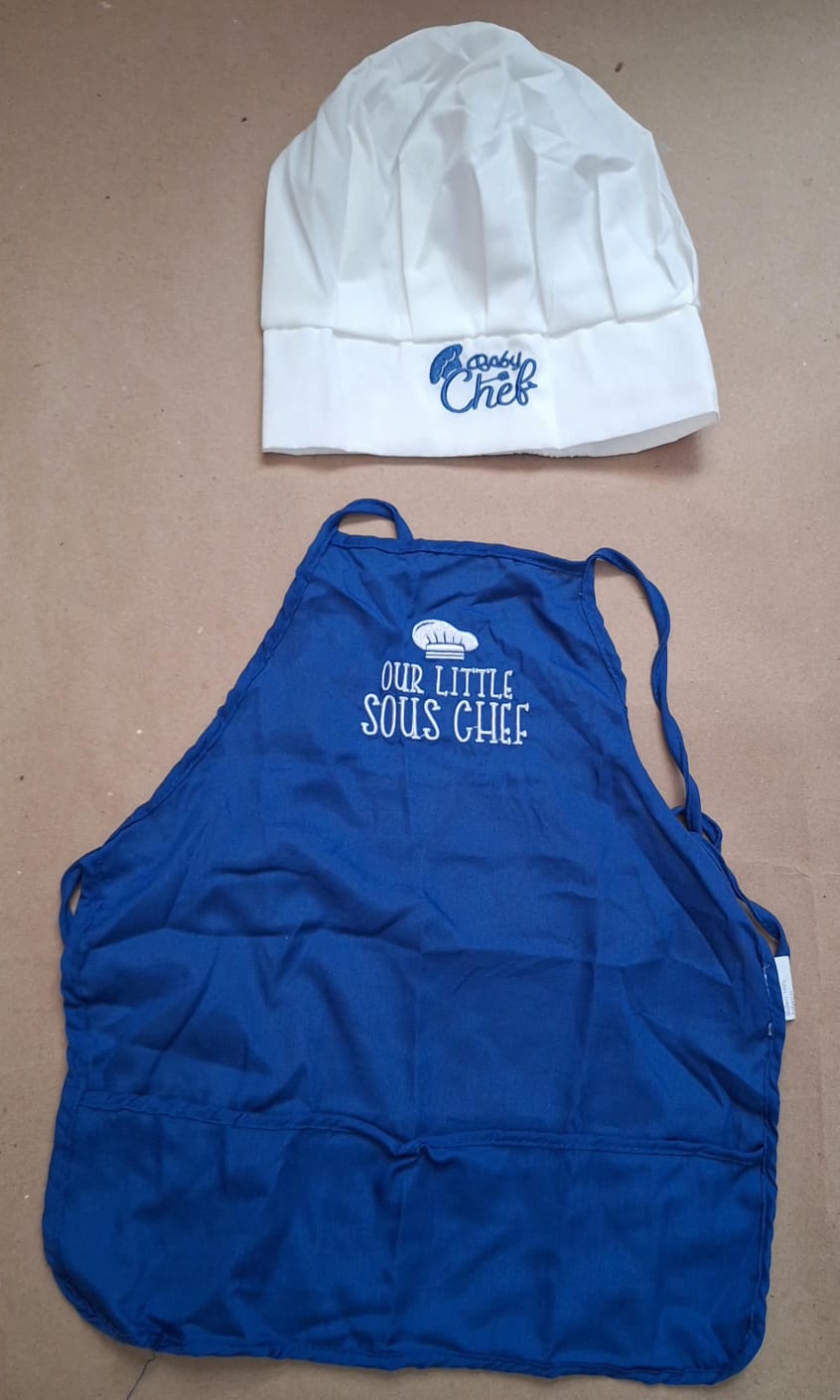 Traje little chef azul